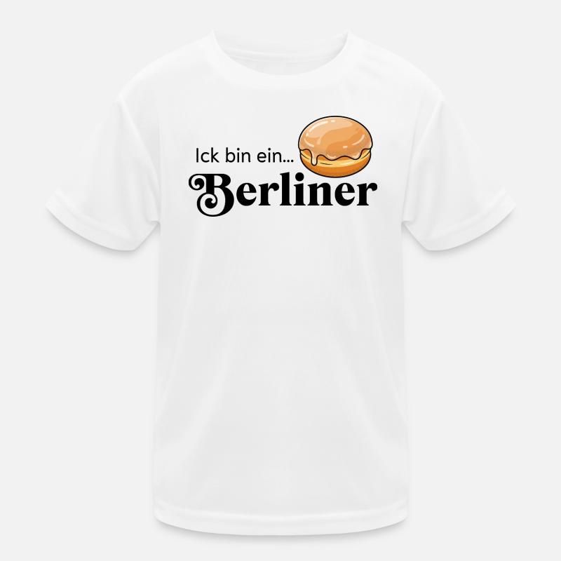 Ick bin ein Berliner Statement Kult Kostüm Kinder Funktions-T-Shirt