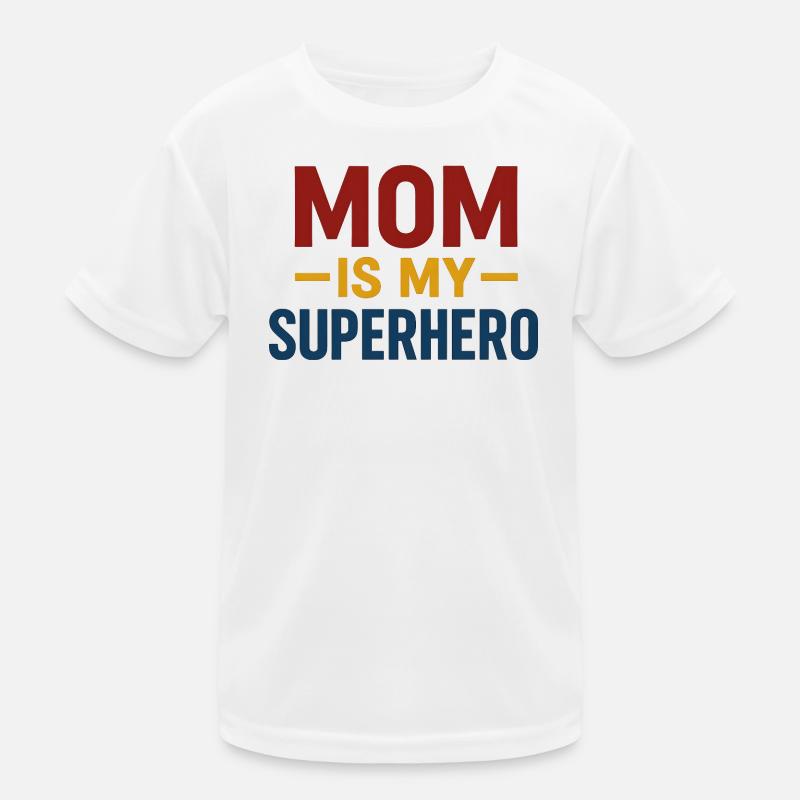 Maman Superhéros — Typographie audacieuse T-shirt sport Enfant
