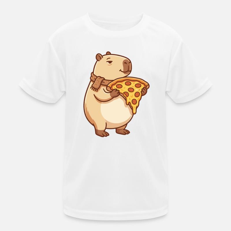 Pizza Capybara avec fromage fondant T-shirt sport Enfant