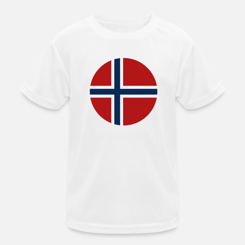 Drapeau rond norvégien T-shirt sport Enfant