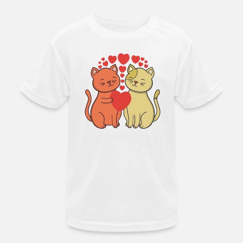 Deux chats sincères s’embrassent T-shirt sport Enfant
