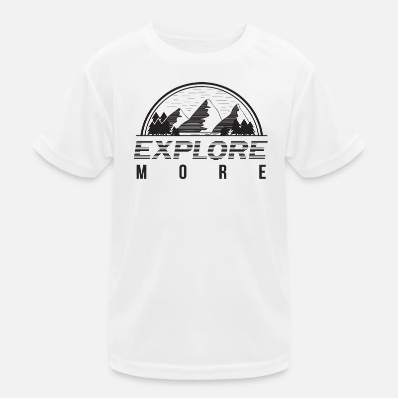 Explore More Mountains and Forest - Kids Functional T-Shirt - white