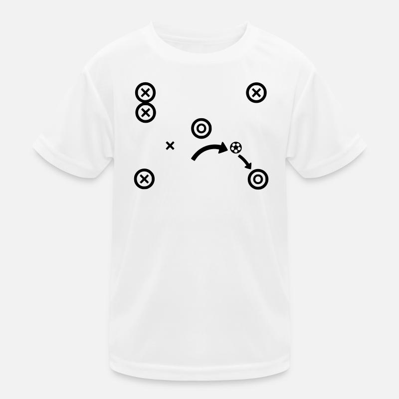 Soccer Tactics Coach Strategy Vector Kids Functional T-Shirt