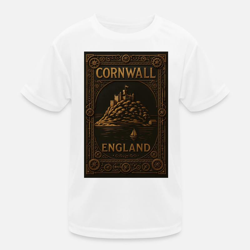 Cornwall England – Steampunk-reiseposter Kinder Funktions-T-Shirt