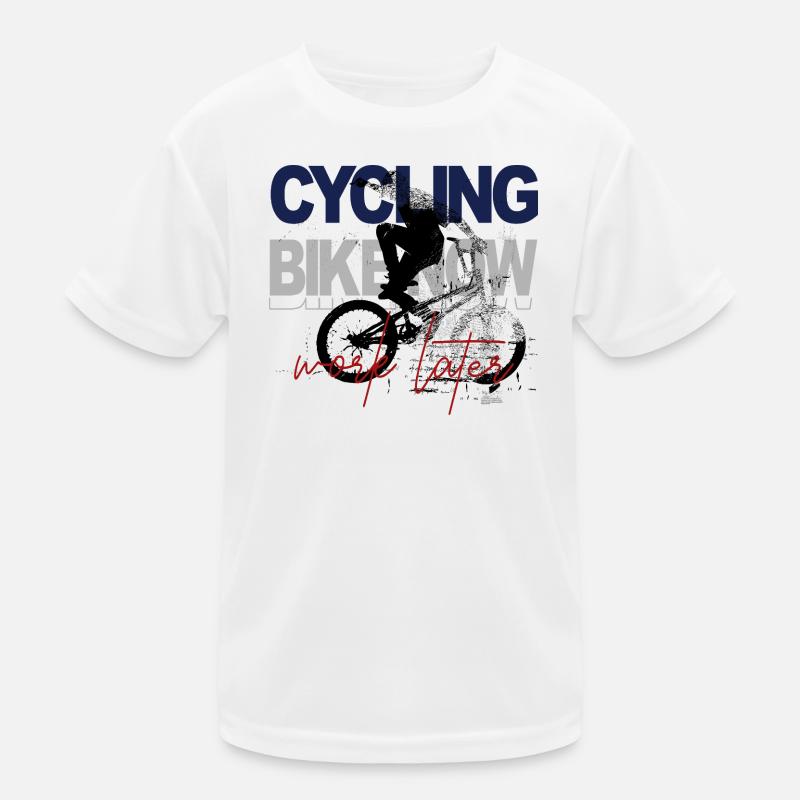 Radfahren Jetzt – Work Later Kinder Funktions-T-Shirt