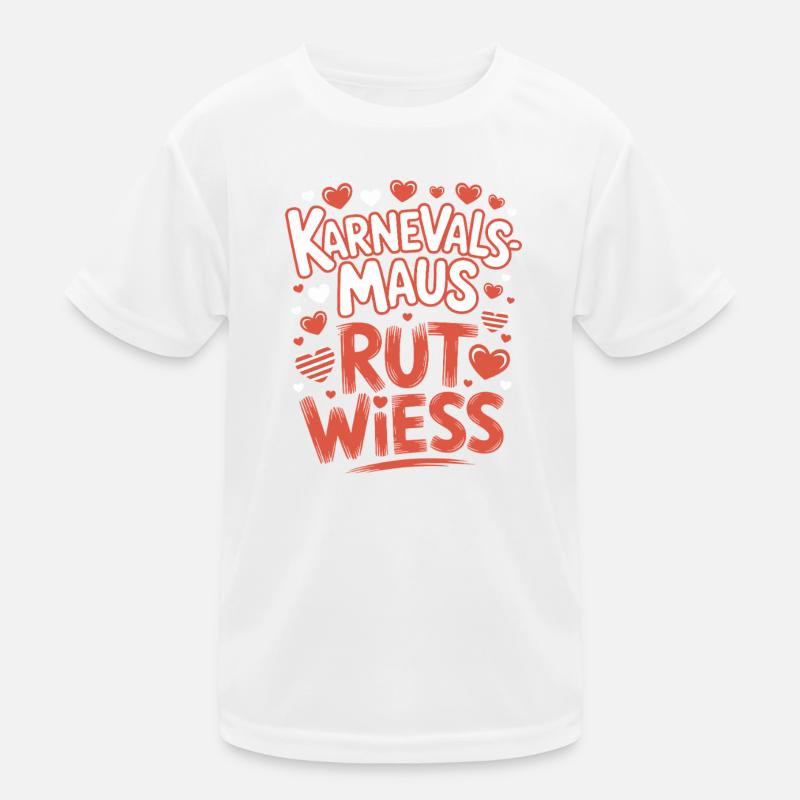 Karnevalsmaus Rut Wiess Köln Kölner Karneval Maus Kinder Funktions-T-Shirt