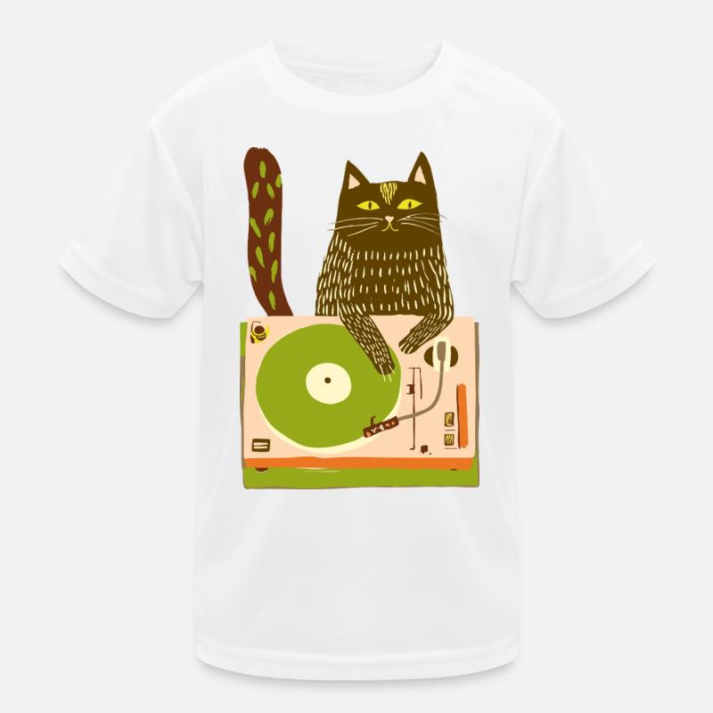 DJ chat sur platine T-shirt sport Enfant