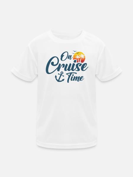Sommerurlaub während der Kreuzfahrtzeit Kreuzfahrtreise - Kinder Funktions-T-Shirt - Weiß