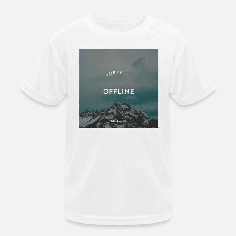 Offline in den Bergen Kinder Funktions-T-Shirt