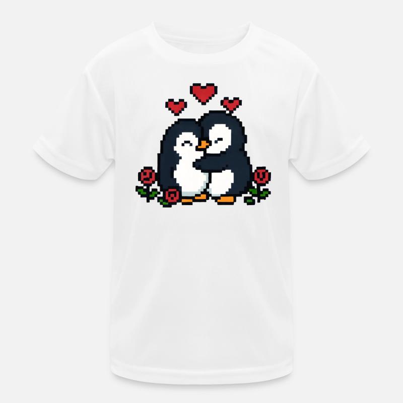 Pixel Pinguin Kinder Funktions-T-Shirt
