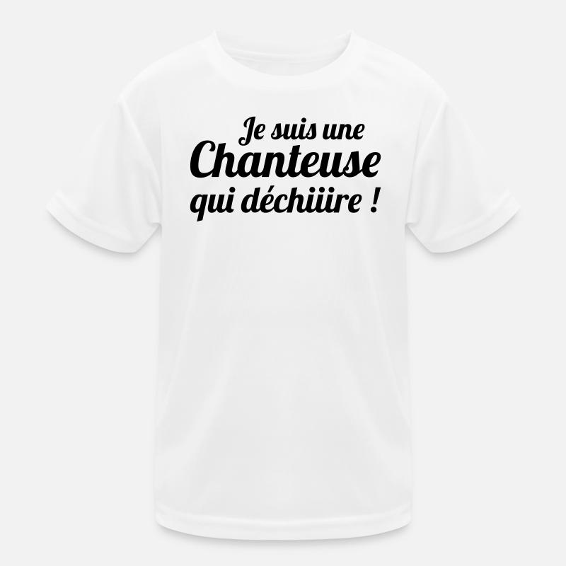 Ich bin ein Sänger, der tränt Kinder Funktions-T-Shirt