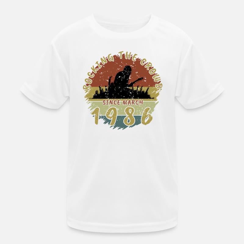 40th Birthday Rocking the crowd GIT 03/1986 Kids Functional T-Shirt