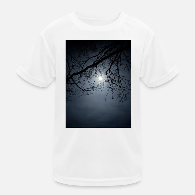 Silhouette au clair de lune avec branches T-shirt sport Enfant