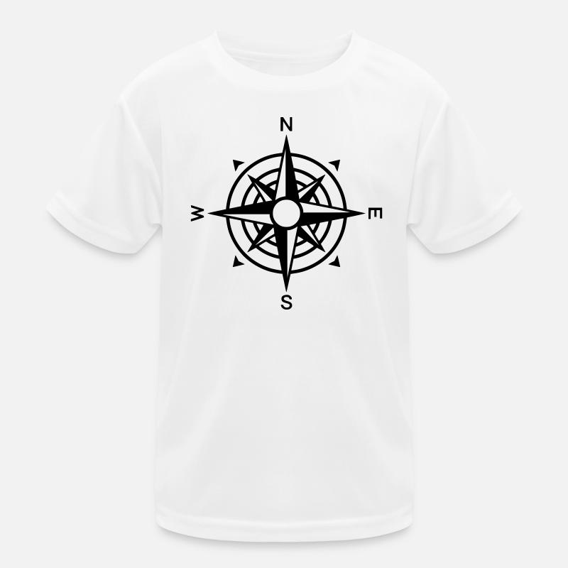 Kompass Windrose Navigation Kinder Funktions-T-Shirt