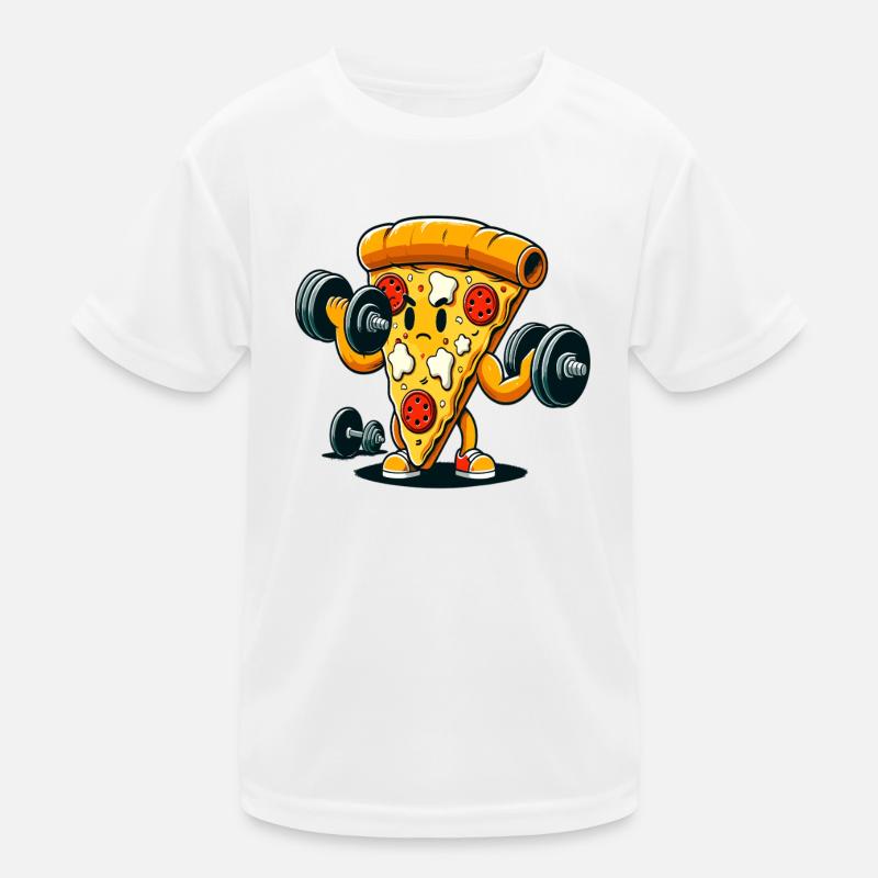 Kraftpizza Hebt Gewichte Kinder Funktions-T-Shirt
