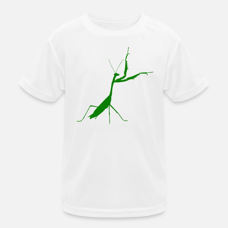 Gottesanbeterin grün Kinder Funktions-T-Shirt
