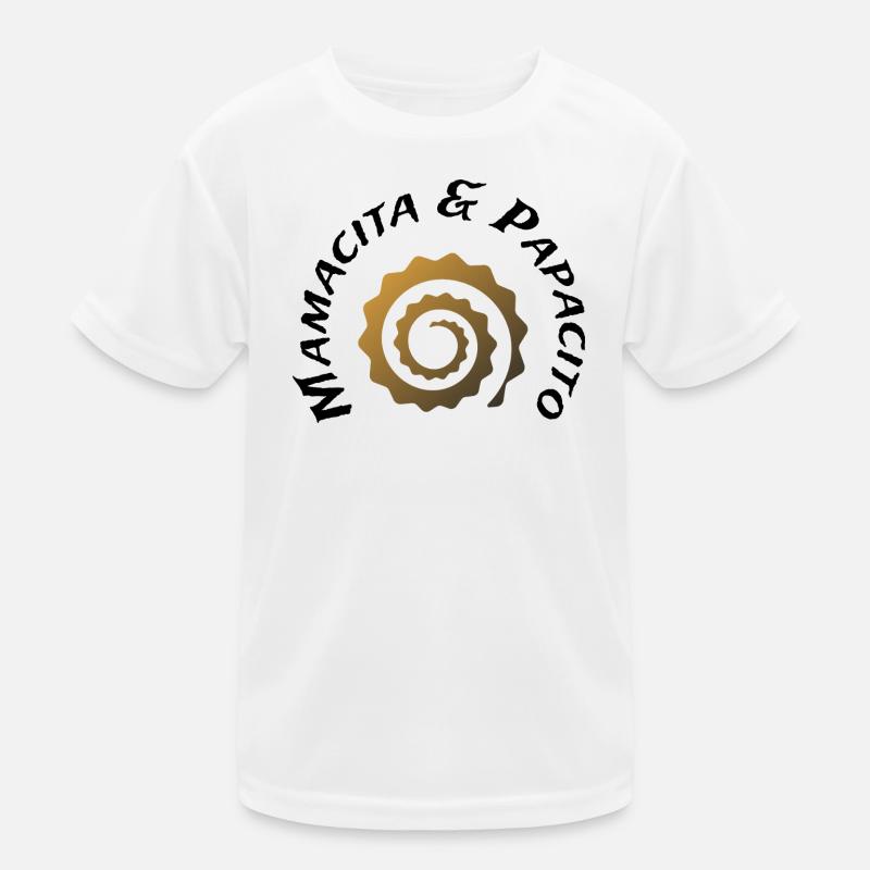 Goldenes Spiralzahnrad-Logo Kinder Funktions-T-Shirt