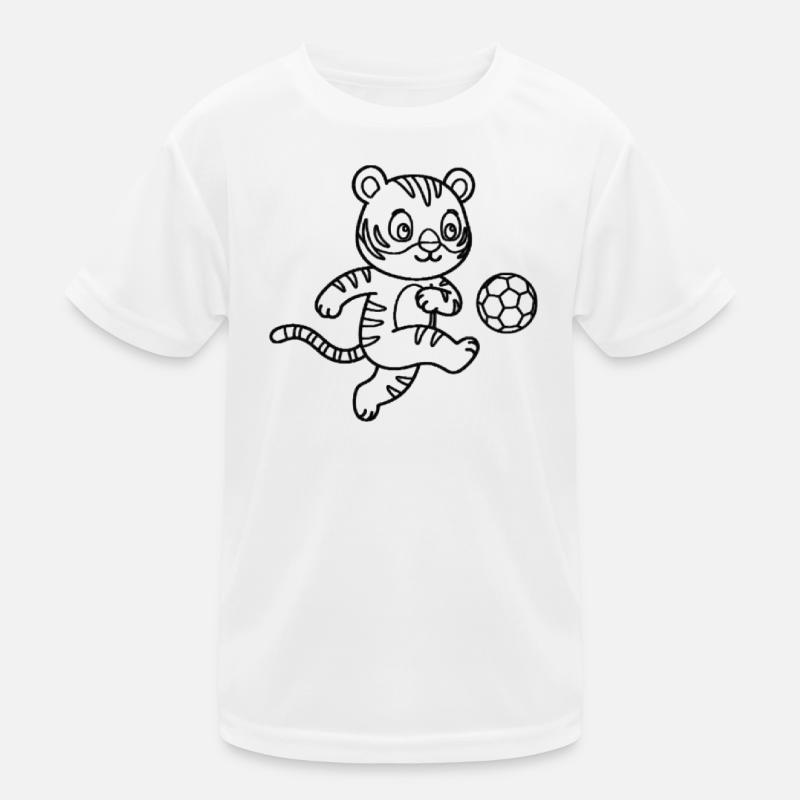 Playful tiger Soccer Charm Kids Functional T-Shirt
