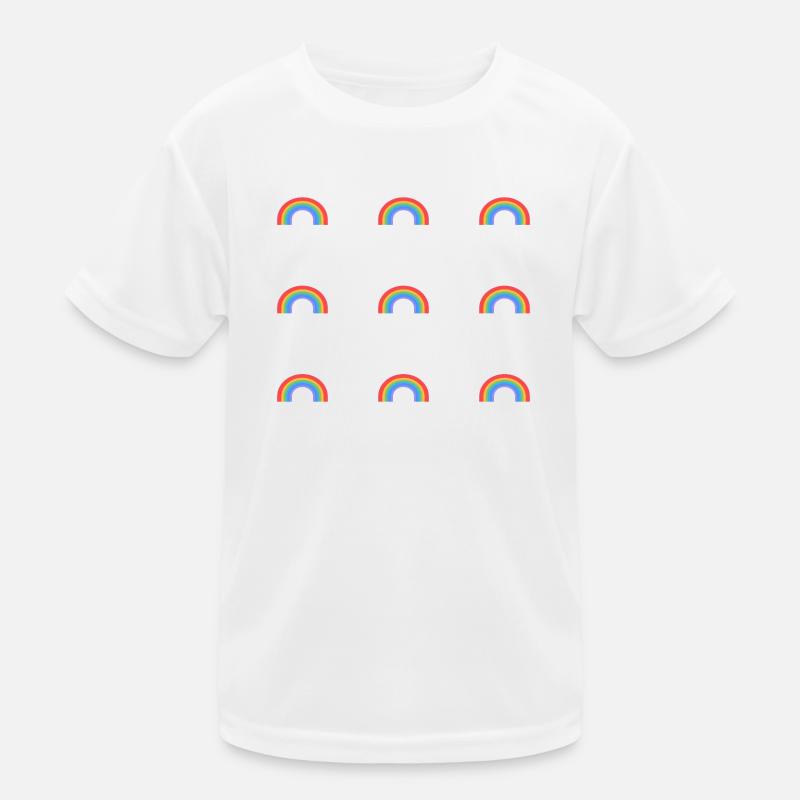 Rainbow Pattern Kids Functional T-Shirt