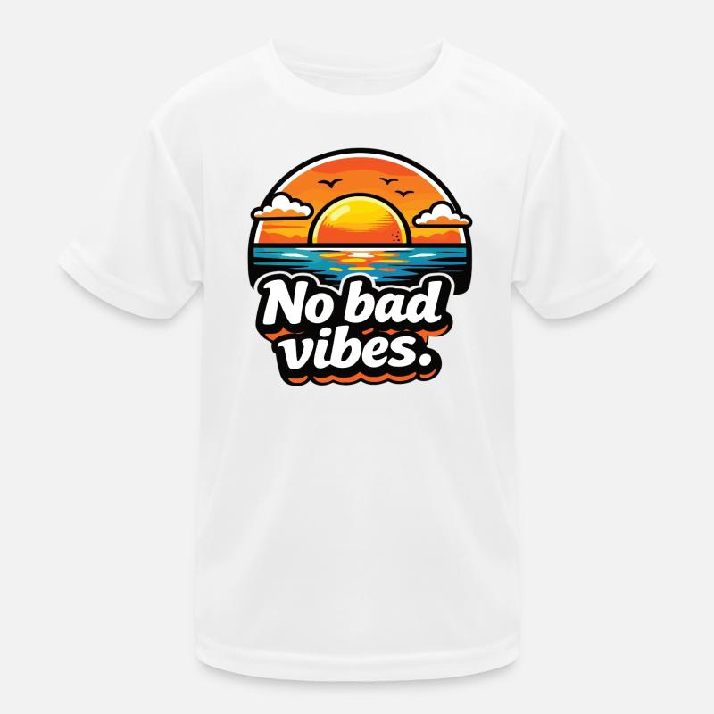 Pas de mauvaises ondes : Coucher de soleil au bord de la mer T-shirt sport Enfant