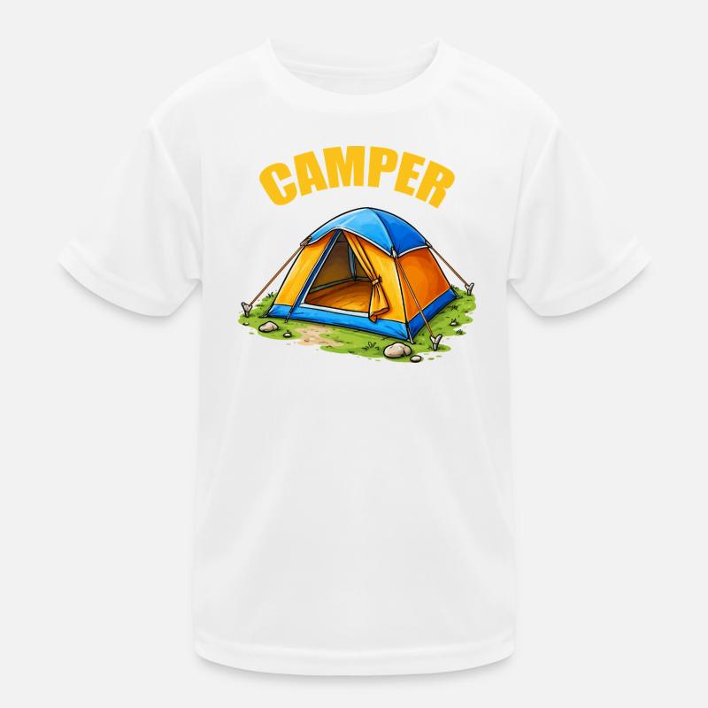 Dessin animé d’aventure sous tente T-shirt sport Enfant