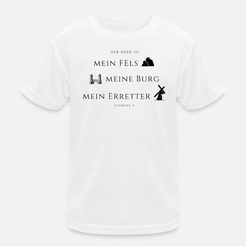 2 Samuel,22 Rock, Castle, Savior Kids Functional T-Shirt