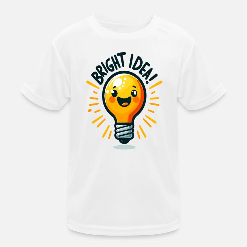 Fröhliche Glühbirne Idee Kinder Funktions-T-Shirt