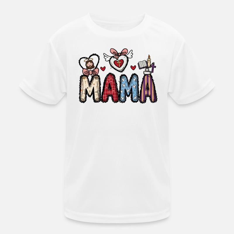 Glaubevolle Mama Herzkunst Kinder Funktions-T-Shirt
