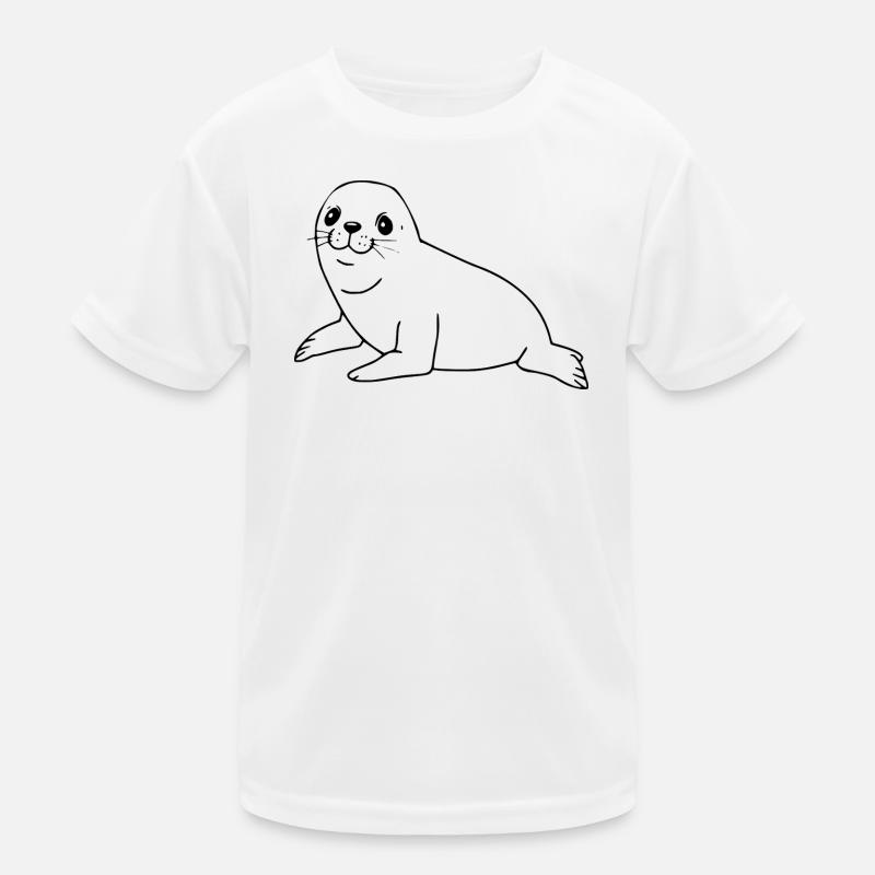 Seehund Robbe Kinder Funktions-T-Shirt