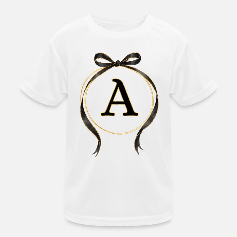 A - Kreis Schleife Schwarz Gold Kinder Funktions-T-Shirt