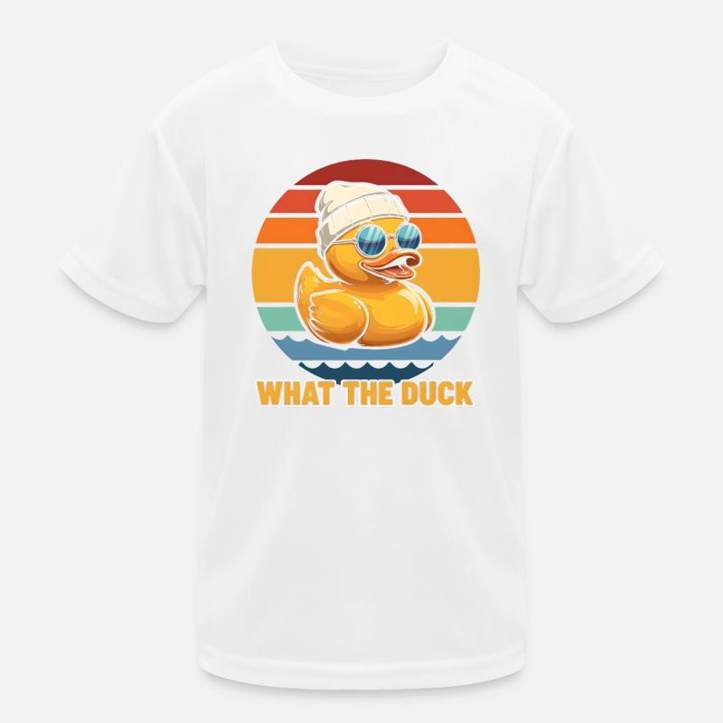 What The Duck? Humor Rubber Rubber Duck Yellow Kids Functional T-Shirt