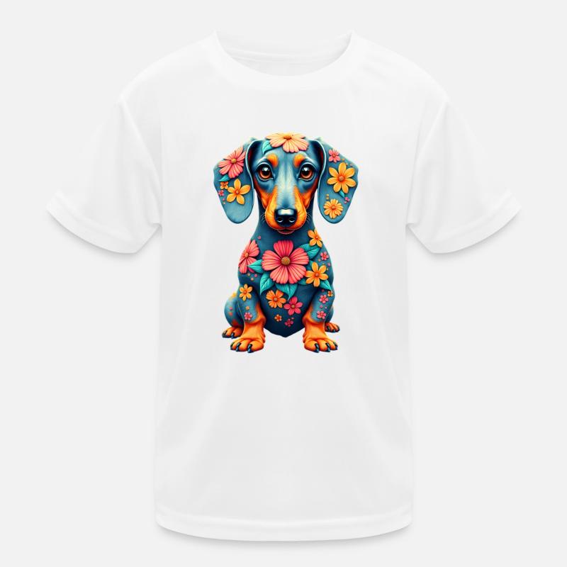 Dackel Dachshund Tekel Kinder Funktions-T-Shirt