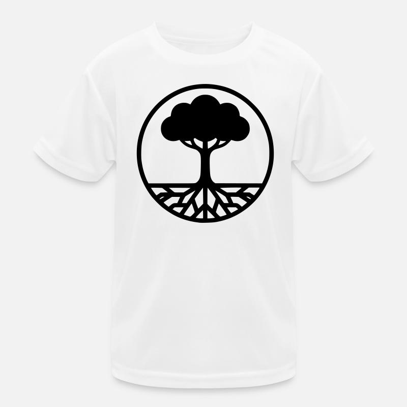 Baum des Lebens Silhouette Kinder Funktions-T-Shirt