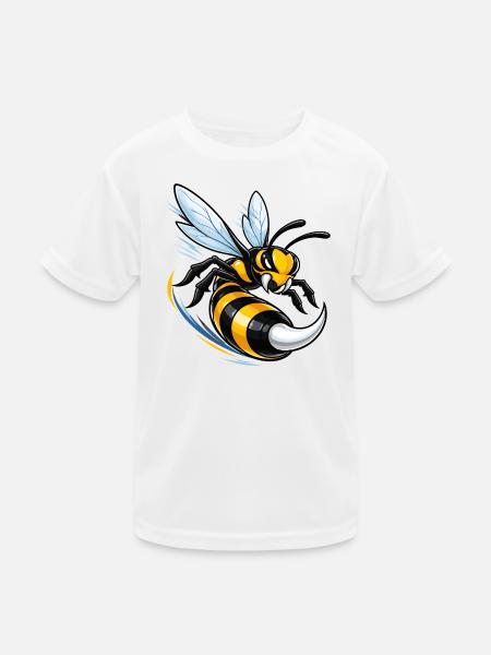 Guêpe dynamique en vol - T-shirt sport Enfant - blanc - Devant