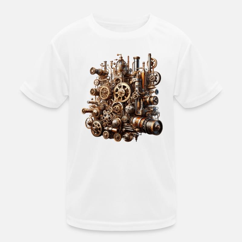 Steampunk Gearwerk Koloss Kinder Funktions-T-Shirt