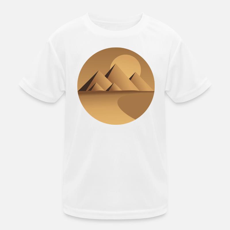Wüstensonne-Pyramidenkreis Kinder Funktions-T-Shirt