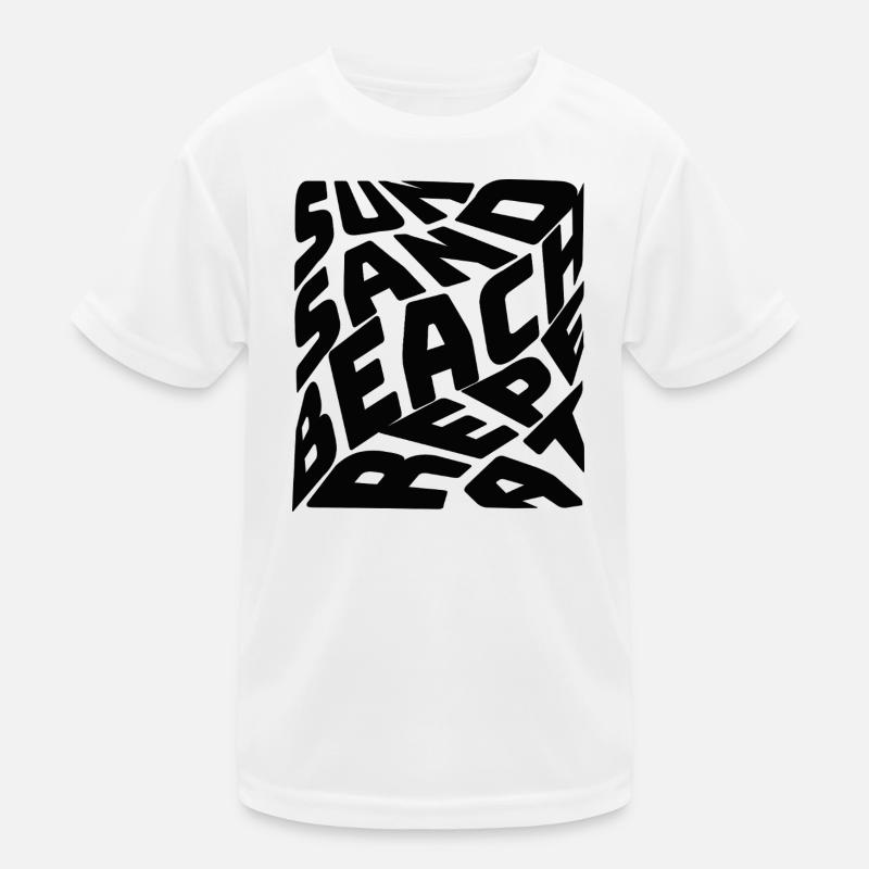 SUN SAND BEACH - Kids Functional T-Shirt - white