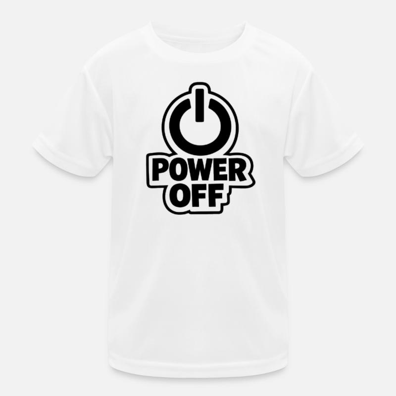 Power Off Icon Tee Kids Functional T-Shirt
