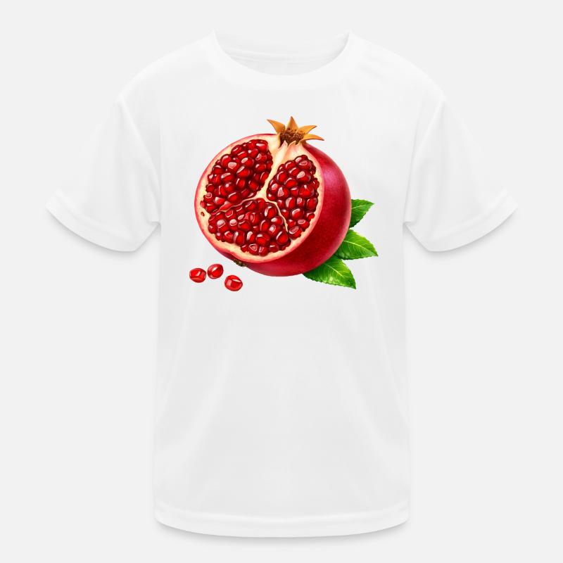Half Pomegranate Realistic Kids Functional T-Shirt