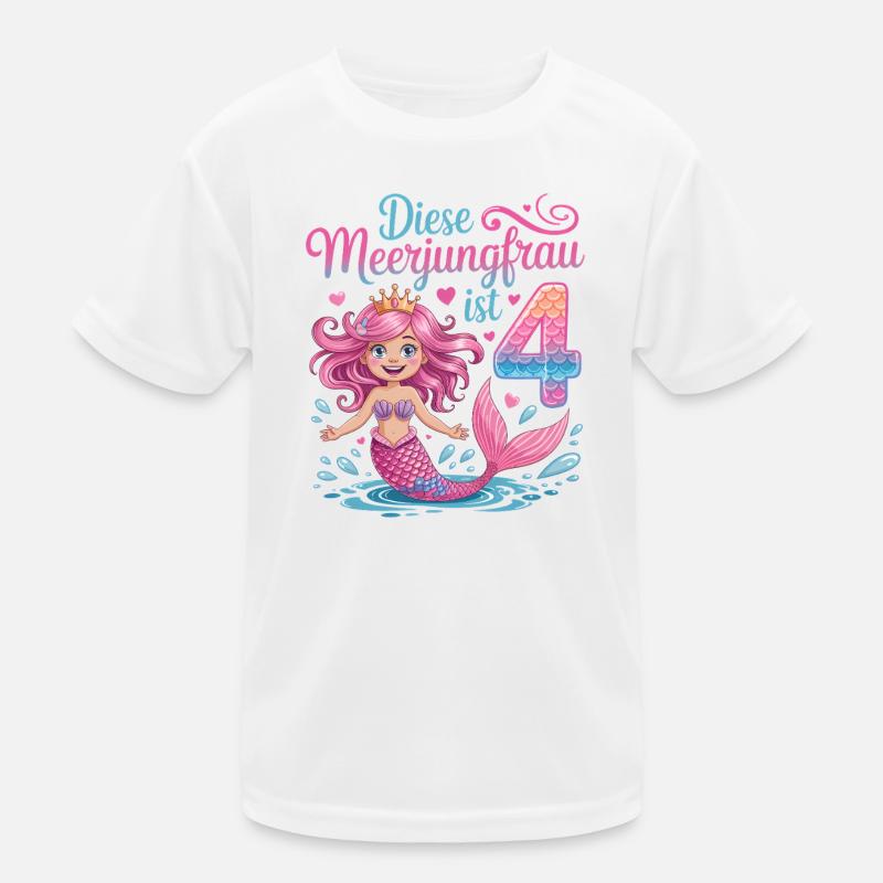 Cette sirène a 4 ans de filles T-shirt sport Enfant
