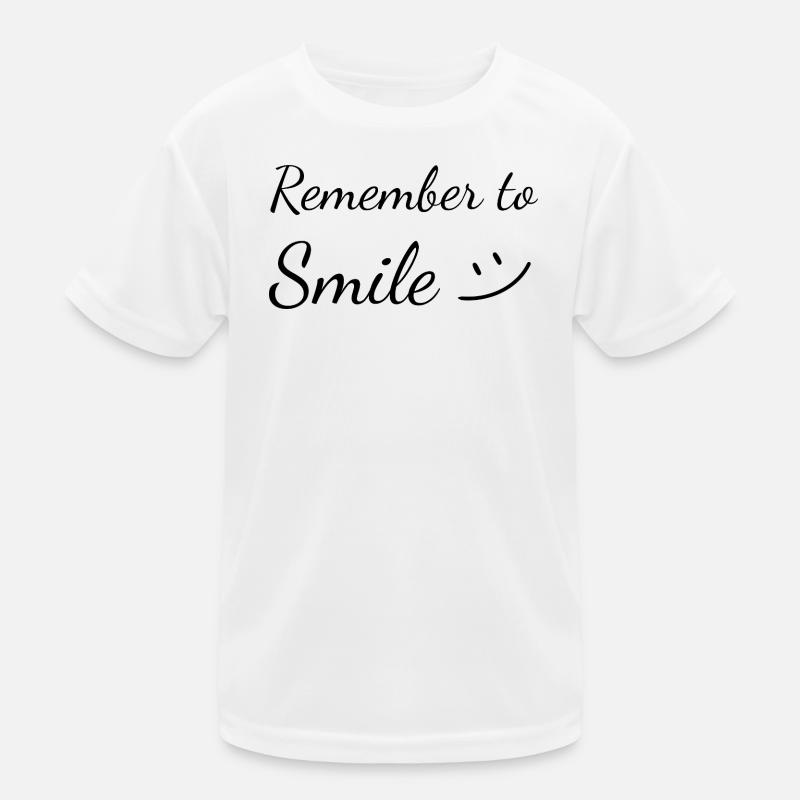 Remember to Smile - Kids Functional T-Shirt - white