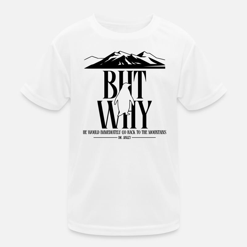 But Why Penguin Meme Minimalist Art Kinder Funktions-T-Shirt