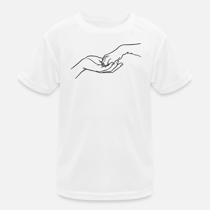 « Éternellement connectés » (patte en main) T-shirt sport Enfant