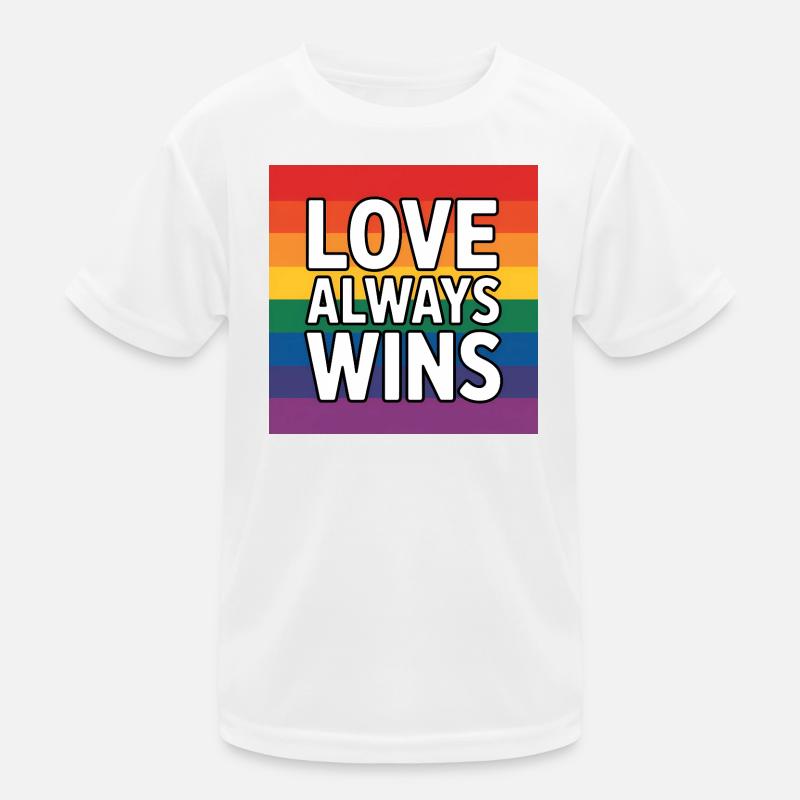 Liebe gewinnt immer – Pride Tee Kinder Funktions-T-Shirt