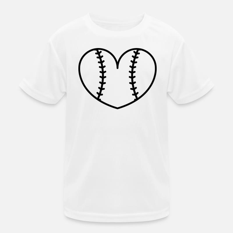 Cœur du baseball softball T-shirt sport Enfant