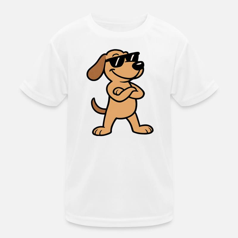 Sunglasses Dachshund Charm Kids Functional T-Shirt