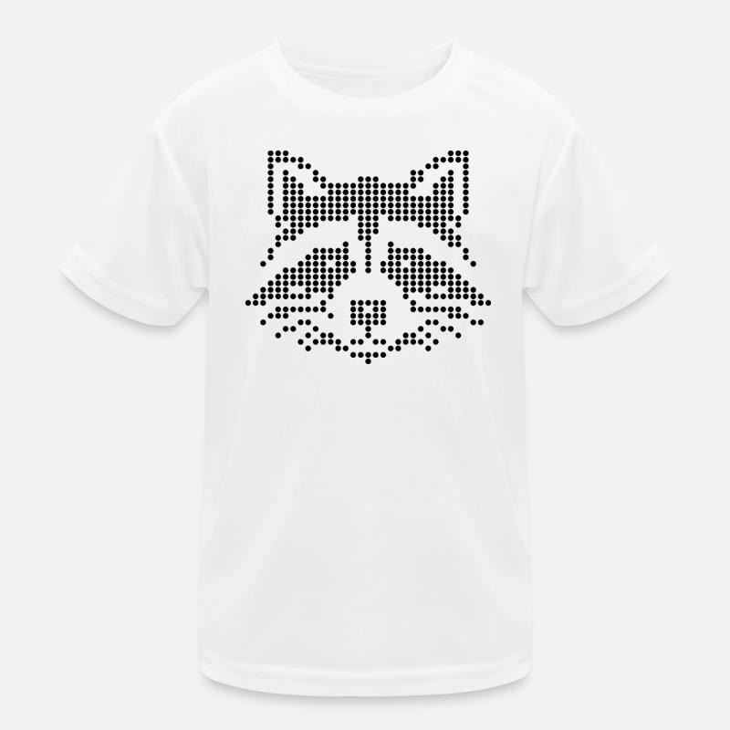 Geometrisches Waschbärendesign Kinder Funktions-T-Shirt