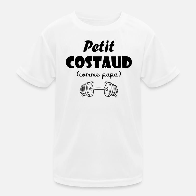 petit costaud comme papa body bébé musculation T-shirt sport Enfant