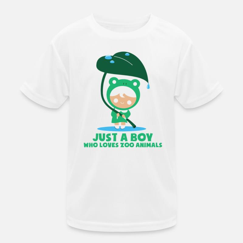 Zoo Tiere Tierpark Junge Mann Spruch Kinder Funktions-T-Shirt