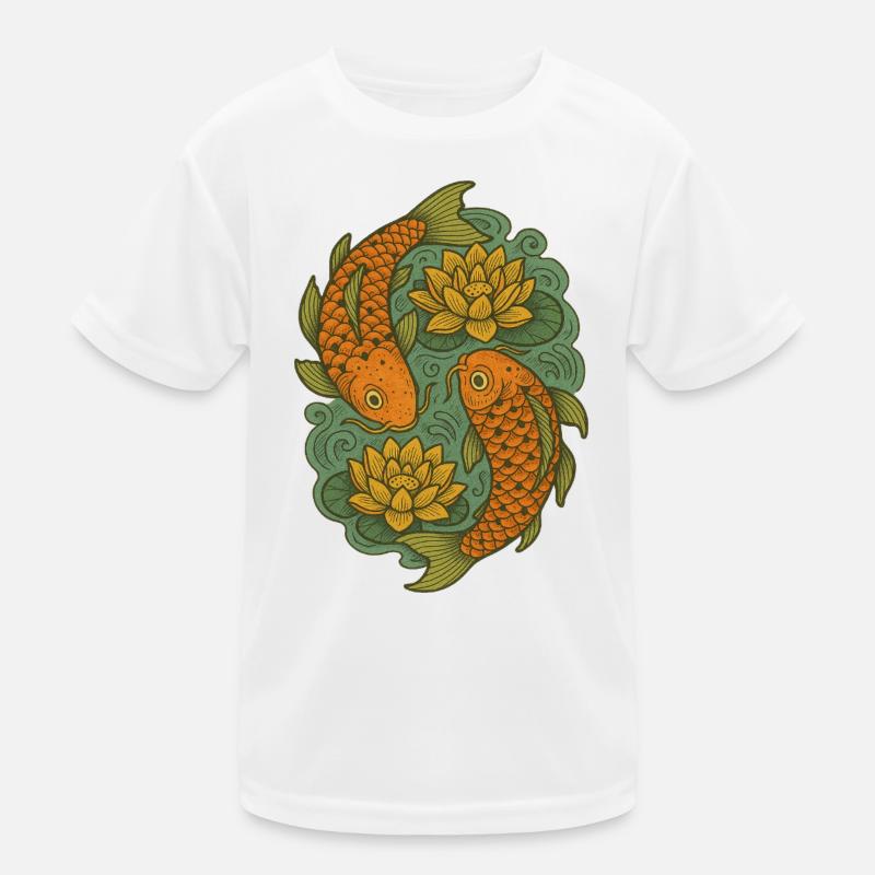 Art du cercle de carpes koï et de lotus T-shirt sport Enfant